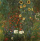 Gustav Klimt Country Garden with Sunflowers painting